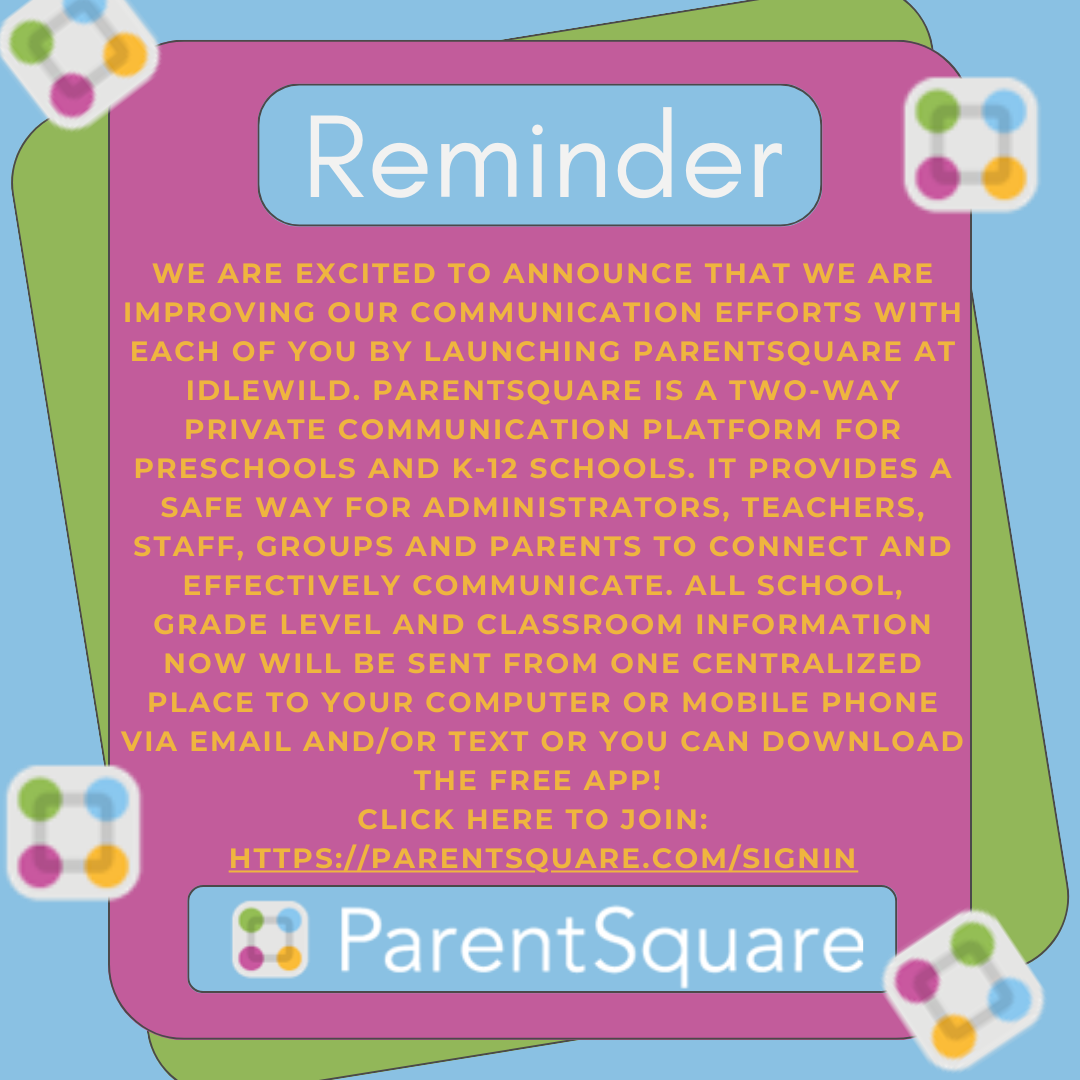Image shows text that explains the launch of ParentSquare. More info in text below.